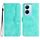 Per vivo Y78+ 5G Global/Y78 5G Global Custodia in pelle con motivo a cuore con sensazione di pelle (azzurro) Per vivo Y78+ 5G Global/Y78 5G Global Custodia in pelle con motivo a cuore con sensazione di pelle (azzurro)