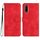 Custodia in pelle per vivo Y70s con motivo a cuore Skin Feel (rossa)