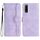 Custodia in pelle per vivo Y70s con motivo a cuore Skin Feel (viola)