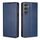 Per Samsung Galaxy S24 5G Custodia per telefono in pelle magnetica tinta unita olio lucido (blu) Per Samsung Galaxy S24 5G Custodia per telefono in pelle magnetica tinta unita olio lucido (blu)