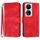 Custodia per telefono in pelle per Honor X7b con motivo a linee Skin Feel (rossa) Custodia per telefono in pelle per Honor X7b con motivo a linee Skin Feel (rossa)