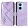 Custodia in pelle per vivo V29 Lite Line Pattern Skin Feel (viola chiaro)