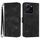 Custodia in pelle per vivo Y77e 5G con motivo a linee Skin Feel (nera)