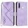 Per vivo Y19/U3/Y5s/Z5i/U20 Custodia in pelle con motivo a linee Skin Feel (viola chiaro) Per vivo Y19/U3/Y5s/Z5i/U20 Custodia in pelle con motivo a linee Skin Feel (viola chiaro)