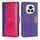 Custodia per telefono in pelle con fibbia laterale a colori a contrasto per Honor Magic6 Pro (viola + rosa rossa) Custodia per telefono in pelle con fibbia laterale a colori a contrasto per Honor Magic6 Pro (viola + rosa rossa)