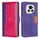 Custodia per telefono in pelle con fibbia laterale a colori a contrasto per Honor Magic6 (viola + rosa rossa) Custodia per telefono in pelle con fibbia laterale a colori a contrasto per Honor Magic6 (viola + rosa rossa)