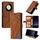 Custodia per cellulare in pelle per Honor X50 Skin Feel (marrone)