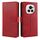 Custodia per cellulare in pelle con fibbia in vitello per Honor Magic6 Pro (rossa) Custodia per cellulare in pelle con fibbia in vitello per Honor Magic6 Pro (rossa)