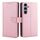 Per Samsung Galaxy S23 FE 5G Custodia per telefono in pelle con fibbia in vitello (oro rosa) Per Samsung Galaxy S23 FE 5G Custodia per telefono in pelle con fibbia in vitello (oro rosa)