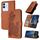 Per vivo V29e 5G Global/Y200 5G Global Datura Custodia in pelle con motivo floreale in rilievo (marrone) Per vivo V29e 5G Global/Y200 5G Global Datura Custodia in pelle con motivo floreale in rilievo (marrone)