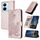 Custodia per cellulare in pelle con vibrazione in rilievo fiore Datura per vivo V29 Lite (oro rosa) Custodia per cellulare in pelle con vibrazione in rilievo fiore Datura per vivo V29 Lite (oro rosa)