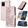 Per vivo Y33s 4G Global/Y21/Y21s/Y21t Datura Custodia in pelle con motivo floreale in rilievo (oro rosa) Per vivo Y33s 4G Global/Y21/Y21s/Y21t Datura Custodia in pelle con motivo floreale in rilievo (oro rosa)