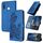 Per vivo Y19/U3/Y5s/Z5i/U20 Datura Custodia in pelle con motivo floreale in rilievo (blu) Per vivo Y19/U3/Y5s/Z5i/U20 Datura Custodia in pelle con motivo floreale in rilievo (blu)
