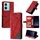 Custodia per telefono in pelle per vivo Y36 Skin Feel (rossa)