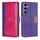 Per Samsung Galaxy S24+ 5G Custodia per telefono in pelle con fibbia laterale in colore a contrasto (viola + rosa rossa) Per Samsung Galaxy S24+ 5G Custodia per telefono in pelle con fibbia laterale in colore a contrasto (viola + rosa rossa)