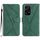 Custodia per telefono in pelle goffrata con cuciture per Honor 200 Lite (verde) Custodia per telefono in pelle goffrata con cuciture per Honor 200 Lite (verde)