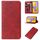 Custodia per telefono in pelle con chiusura magnetica per vivo V40 SE (rossa) Custodia per telefono in pelle con chiusura magnetica per vivo V40 SE (rossa)