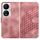 Per Honor X7b YX0060 Custodia in pelle per telefono con testa di elefante in rilievo con cordino (rosa) Per Honor X7b YX0060 Custodia in pelle per telefono con testa di elefante in rilievo con cordino (rosa)
