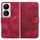Custodia in pelle per telefono con testa di elefante in rilievo per Honor X7b YX0060 con cordino (rosa rossa) Custodia in pelle per telefono con testa di elefante in rilievo per Honor X7b YX0060 con cordino (rosa rossa)