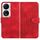 Per Honor X7b YX0060 Custodia in pelle per telefono con testa di elefante in rilievo con cordino (rosso) Per Honor X7b YX0060 Custodia in pelle per telefono con testa di elefante in rilievo con cordino (rosso)
