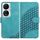 Per Honor X7b YX0060 Custodia in pelle per telefono con testa di elefante in rilievo con cordino (azzurro) Per Honor X7b YX0060 Custodia in pelle per telefono con testa di elefante in rilievo con cordino (azzurro)