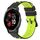 Per Garmin Venu 2 Plus 20mm Cinturino in silicone poroso bicolore (nero + verde lime)
