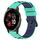 Per Garmin Venu 2 Plus 20mm Cinturino in silicone poroso bicolore (verde lime + blu)