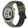 Per Garmin Approach S40 Cinturino per orologio in silicone poroso bicolore da 20 mm (verde militare + nero)