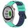 Per Garmin Approach S40 20mm Cinturino in silicone poroso bicolore (verde lime + blu)