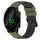 Per Garmin Forerunner 158 20mm Cinturino in silicone poroso bicolore (verde militare + nero)
