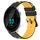 Per Garmin Forerunner 55 20mm Cinturino in silicone poroso bicolore (nero + giallo)