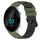 Per Garmin Forerunner 55 20mm Cinturino in silicone poroso bicolore (verde militare + nero)