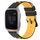Per Garmin Venu SQ 20mm Cinturino in silicone poroso bicolore (nero + giallo)