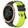 Per Garmin Forerunner 645 Music 20mm Cinturino in silicone poroso bicolore (nero + verde lime)