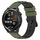 Per Huawei Watch GT Runner 22mm Cinturino in silicone poroso bicolore (verde militare + nero) Per Huawei Watch GT Runner 22mm Cinturino in silicone poroso bicolore (verde militare + nero)