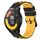 Per Xiaomi MI Watch Color 2 22mm Cinturino in silicone poroso bicolore (nero + giallo) Per Xiaomi MI Watch Color 2 22mm Cinturino in silicone poroso bicolore (nero + giallo)