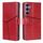 Custodia per telefono in pelle con cuciture geometriche per Samsung Galaxy S24+ 5G (rossa) Custodia per telefono in pelle con cuciture geometriche per Samsung Galaxy S24+ 5G (rossa)