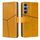 Custodia per telefono in pelle con cuciture geometriche per Samsung Galaxy S24+ 5G (gialla) Custodia per telefono in pelle con cuciture geometriche per Samsung Galaxy S24+ 5G (gialla)