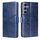 Custodia per telefono in pelle con cuciture geometriche per Samsung Galaxy S24+ 5G (blu) Custodia per telefono in pelle con cuciture geometriche per Samsung Galaxy S24+ 5G (blu)
