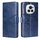 Custodia per telefono in pelle con cuciture geometriche per Honor Magic6 Pro (blu) Custodia per telefono in pelle con cuciture geometriche per Honor Magic6 Pro (blu)