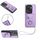 Per OPPO Reno11 Pro Custodia per cellulare in PU con porta carte per organo globale con cordino (viola) Per OPPO Reno11 Pro Custodia per cellulare in PU con porta carte per organo globale con cordino (viola)