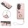 Per OPPO Reno11 Custodia per cellulare in PU con porta carte per organo globale con cordino (rosa)