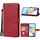 Custodia per telefono in pelle per Honor Play 50 (rossa)
