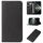 Custodia per telefono in pelle con chiusura magnetica per Honor X50 GT (nera) Custodia per telefono in pelle con chiusura magnetica per Honor X50 GT (nera)
