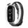Per cinturino in pelle Xiaomi Mi Band 8 Mijobs GT4 Dual-Loop (nero + bianco + argento) Per cinturino in pelle Xiaomi Mi Band 8 Mijobs GT4 Dual-Loop (nero + bianco + argento)
