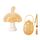 Massaggiagengive in silicone per bambini, tipo piccolo fungo, bastoncino per dentizione anti-mangiamento, colore: con scatola + catena beige Massaggiagengive in silicone per bambini, tipo piccolo fungo, bastoncino per dentizione anti-mangiamento, colore: con scatola + catena beige