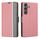 Custodia per telefono in pelle con pulsanti laterali per Samsung Galaxy S24 5G (rosa) Custodia per telefono in pelle con pulsanti laterali per Samsung Galaxy S24 5G (rosa)