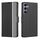 Per Samsung Galaxy S24+ 5G Custodia per telefono in pelle con pulsanti laterali con texture twill (nera)