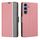 Custodia per telefono in pelle con pulsanti laterali per Samsung Galaxy S24+ 5G (rosa) Custodia per telefono in pelle con pulsanti laterali per Samsung Galaxy S24+ 5G (rosa)