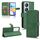 Custodia per telefono in pelle con vibrazione magnetica Skin Feel per Honor Play 50 Plus (verde)